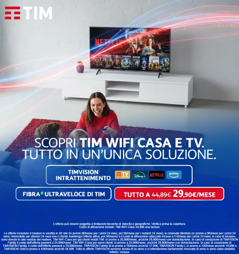 Immagine TIM WiFi Casa + TIMVISION Family